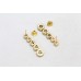 Gold Plated single line Necklace Earring Metal Jewelry white Zircon Stone